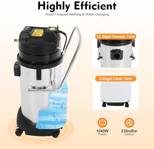 40L Carpet Cleaning Machine 3 in 1 Spraying Floor Brush Cleaner Extractor - Image 3