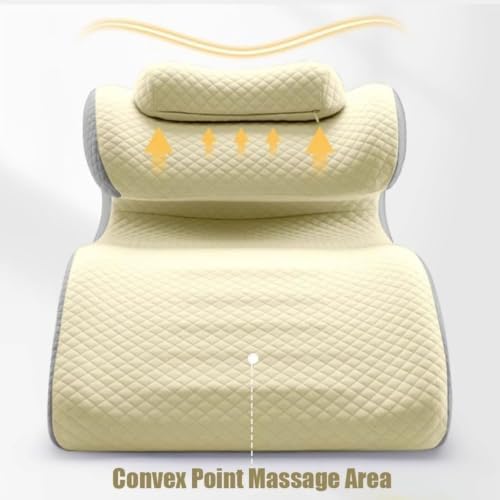 Multifunctional Couple Pillow,Bed Wedge Pillow Memory Foam Soft Sleeping Leaning and Lying,Prone Stomach Pillow for Sitting up Sleeping Bed,Pink - Image 3