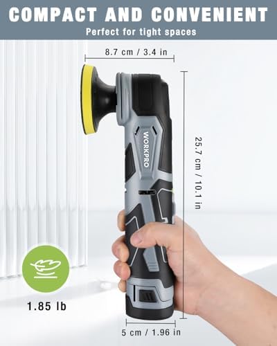 WORKPRO 12V Cordless Mini Buffer Polisher Kit - Image 2