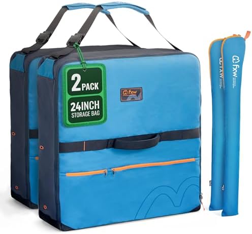 FXW Dog Playpen Storage Bag, Designed for RV Trips, Blue, 2 Packs | Fits FXW Pens Only(24" H 8 Panels & 9 Stakes), Comfortable Carry, Neat Storage, Wear-Resistant, Patented by FXW