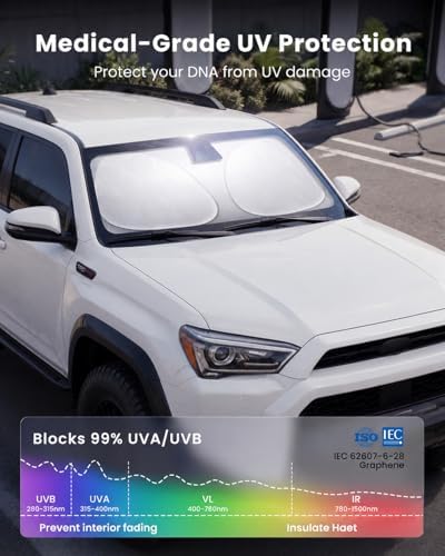 REEVAA Car Windshield Sun Shade for Toyota 4Runner 2026 - Image 3
