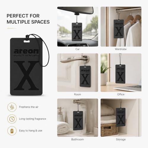 REON X Version Black Crystal Hanging Best Car Air Freshener - Long Lasting Scent for Car or Home - Long Lasting, Fresh, Luxurious Scent - Image 5