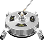Sun Joe SPX-SC14 Universal 14-Inch Pressure Washer Surface Cleaner with 4 Wheels - Stainless Steel, 1/4" Heavy Duty 4000 Max PSI Quick Connect, for Driveways, Patios, Sidewalks & Decks - Image 3