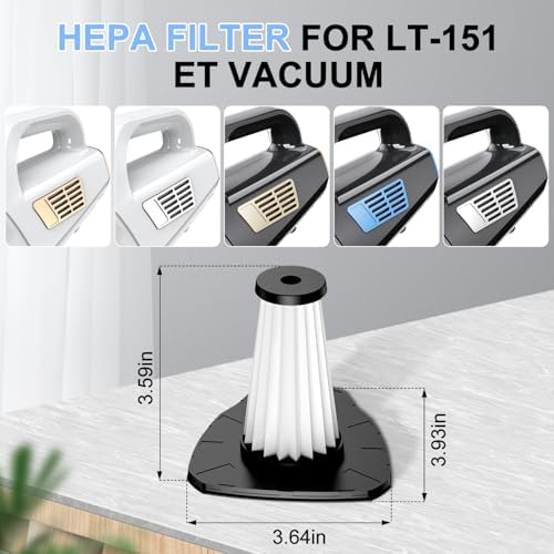 CKIKH LT-151 HEPA Filter 2 Pack, Washable Reusable Handheld Vacuum Filter - Image 3