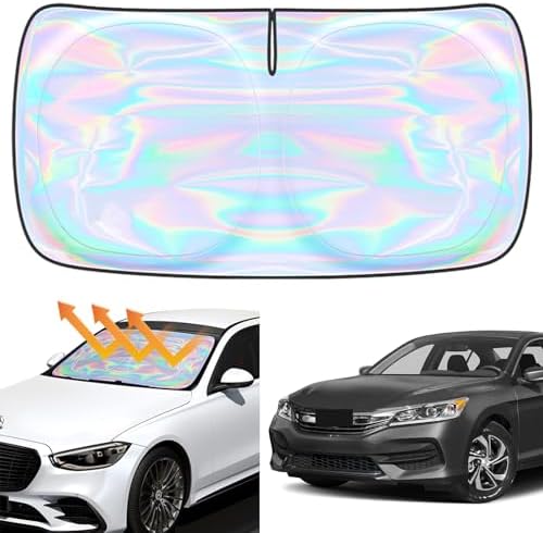 for Honda Accord 2018-2025 2026 Windshield Sun Shade - Custom Fit Honda Accord 4 Layers Sunshade Foldable Front Window Sunshade Sun Visor Protector Block UV Rays Keep Your Car Cooler Car Accessories by Unknown