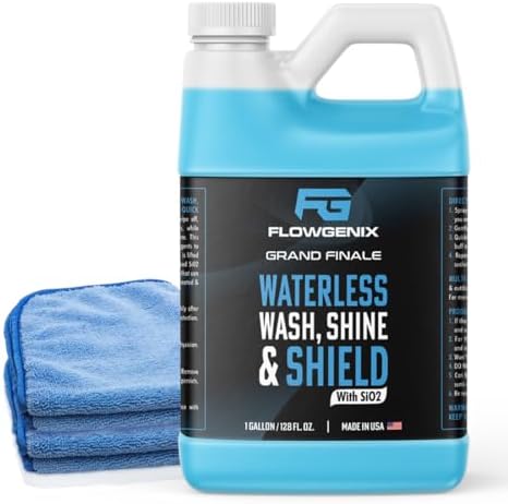 Grand Finale Waterless Car Wash Wax, Motorcycle Cleaner 1 Gal by Flowgenix