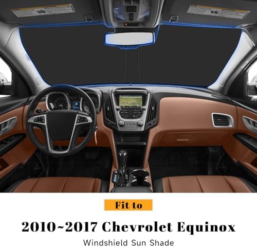 Car Windshield Sun Shade for Chevy 2010-2017 Equinox Accessories (OEM Design) Reflective Foldable Heat Insulation Sunshade for Ultimate Protection - Image 2