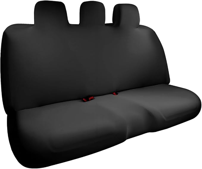 Car Seat Cover, Elastic Waterproof Dustproof Vehicle Back Seat Protector, Scratch Proof Automotive Interior Rear Bench Cover Accessories, Universal Fit (Black) - Image 7