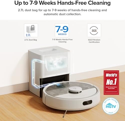 roborock Q7 M5+ Robot Vacuum and Mop, Up to 7-9 Weeks Self-Empty, 10000Pa - Image 2