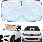 for Volkswagen Golf 2013-2020 2021 Windshield Sun Shade - Custom Fit VW Volkswagen Golf GTI/e-Golf/Golf R 4 Layers Sunshade Foldable Front Window Sunshade Sun Visor Protector Block UV Rays by Unknown