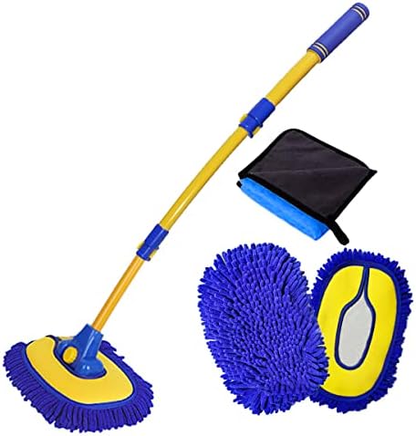 BMLEI Car Wash Brush with Long Handle, Cleaning Mop Car Wash Kit,Blue by BMLEI