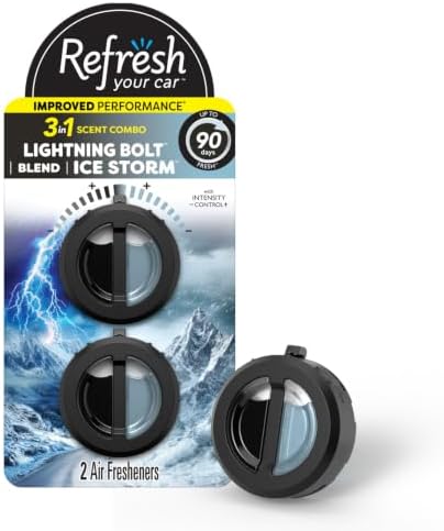 Refresh Your Car! E301451000 Dual Scent Mini Diffusers, Midnight Black/Ice Storm Scent by RefreshYourCar