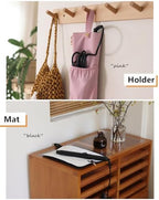 Lifeplus Holder & Mat for Hot Tools, Curling Iron Flat Iron Heat Resistant Hair Tools Travel Bag - Ideal for Home, Travel, Gift (Rose Pink) - Image 2