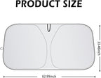 Car Shade Front Windshield-Portable Folding Car Windshield Sun Shade | UV&Heat Resistant Sun Blocker- Keeps Car Cool,Universal Windshield Cover Sun Shade Fit Car, Truck, SUV XL(62.99*33.46inch) - Image 2