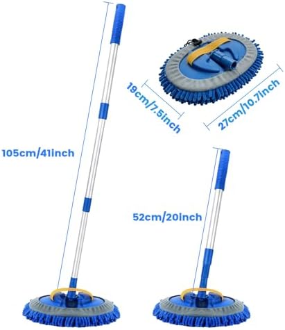 42" Car Wash Brush, Portable Car Wash Mop with Ultralight Telescopic Handle - Image 3