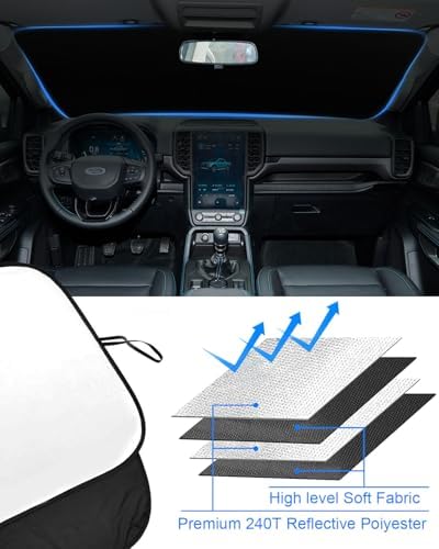 Foldable Front Windshield Sun Shade fit for Ford Ranger 2019-2026 - Image 5