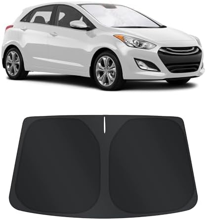 TINGLU Sun Shade for Hyundai Elantra 2011-2016 Accessories Windshield Sun Shade Window Shade UV Rays Protection Sun Visor Cover with Steering Wheel Sunshade Storage Bag by TINGLU