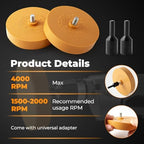 Gomake Eraser Wheel Decal Remover Tool Kit Rubber Eraser Wheel for Drill - Image 2