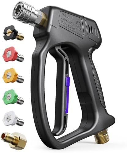 Short Pressure Washer Gun, 4000 PIS Power Washer Gun Car Washing by Zhevebaga