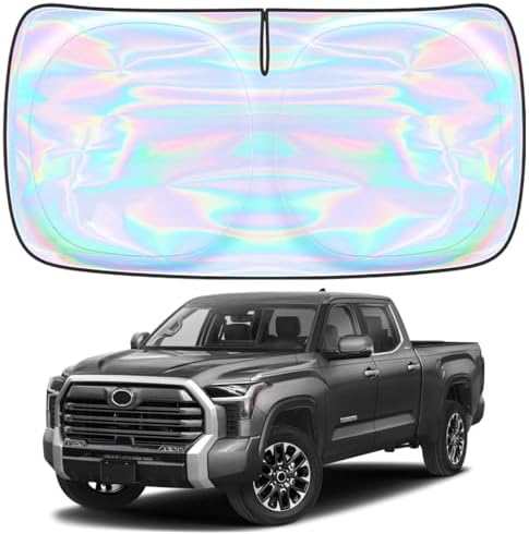 for Toyota Tundra 2022-2025 2026 Windshield Sun Shade - Custom Fit Toyota Tundra (Limited, SR5, Platinum, TRD Pro) 4 Layers Sunshade Foldable Front Window Sunshade Sun Visor Protector Block UV Rays by Unknown