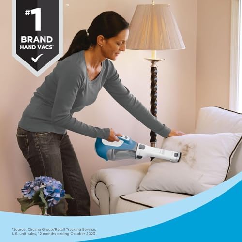 Black+Decker, Dustbuster AdvancedClean Handheld Vacuum Cordless, Compact Home and Car Vacuum with Crevice Tool, Rotating Nozzle and Charging Station - Image 4