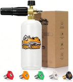 Foam Cannon for Pressure Washer, 1L Bottle Snow Foam Cannon with 5 Pressure Washer Nozzle Tips, 1/4 Inch Quick Connector, Compatible with Gas Pressure Washers&Electric Pressure Washers by SOFIPEOfficial