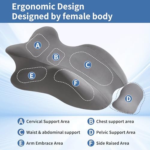 Intimacy Pillow & Sweet Spot Pillow for Couples – Ergonomic Memory Foam Cushion, Multi-Use Wedge Pillow for Daily, Breathable Removable Cover, High-Density Foam, Ideal for Bedroom (Grey) - Image 6