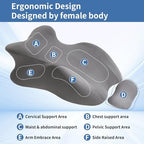 Intimacy Pillow & Sweet Spot Pillow for Couples – Ergonomic Memory Foam Cushion, Multi-Use Wedge Pillow for Daily, Breathable Removable Cover, High-Density Foam, Ideal for Bedroom (Grey) - Image 6