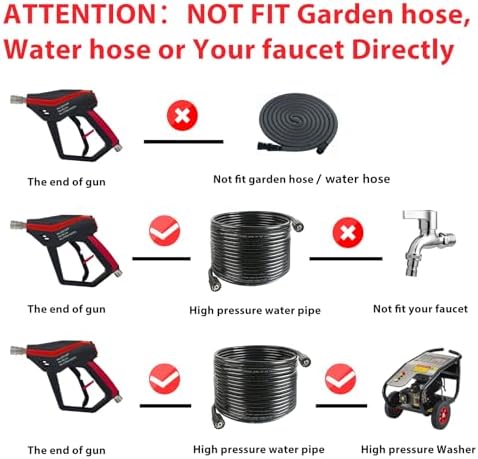 Sooprinse Pressure Washer Gun with Foam Cannon Snow Foam Lance, Short Pressure Washer Gun with Foam Cannon with 1/4 Inch Quick Connector, Power Washer Foam Blaster with Car Wash Mitt, 4000 PSI,1 Liter - Image 2
