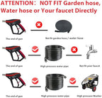Sooprinse Pressure Washer Gun with Foam Cannon Snow Foam Lance, Short Pressure Washer Gun with Foam Cannon with 1/4 Inch Quick Connector, Power Washer Foam Blaster with Car Wash Mitt, 4000 PSI,1 Liter - Image 2