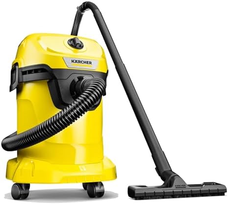 KÄRCHER Shop Vacuum WD 3, 4.5 Gal, 2.8 Peak HP, 26 ft Reach, Wet Dry Vacuum Cleaner, Blower Function, Crevice Tool, Floor Nozzle, Great for Car Cleaning by Unknown