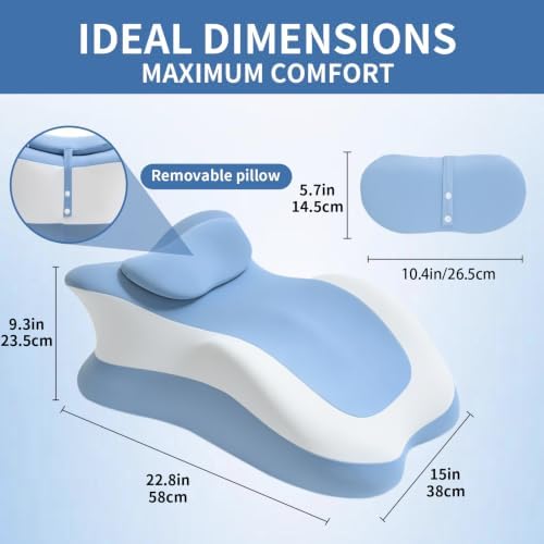 Intimacy Pillow & Sweet Spot Pillow for Couples – Ergonomic Memory Foam Cushion, Multi-Use Wedge Pillow for Daily, Breathable Removable Cover, High-Density Foam, Ideal for Bedroom (Blue) - Image 2