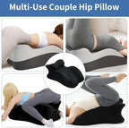 Intimacy Pillow Wedge - Sweet Spot Pillow for Couples, Memory Foam Ergonomic Support Cushion, Multi-Position Couples Pillow, Removable Washable Cover for Relaxation & Play (Dual Grey) - Image 6