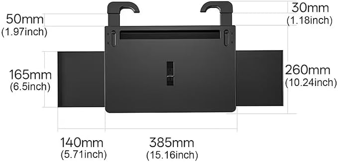 Portable Large Steering Wheel Tray Table for Car - Adjustable Laptop Holder Desk & Food Trays, Car Tray that Fits Over Steering Wheel Cover, Eating Food & Working, Driver Office Accessories - Image 8