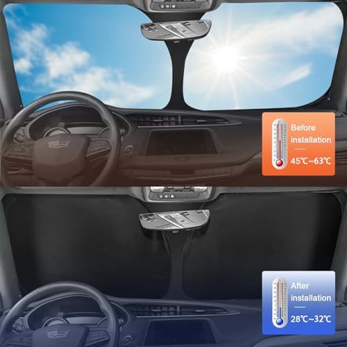 6 Layers Windshield Sun Shade for Cadillac Lyriq 2023-2025 - Image 4