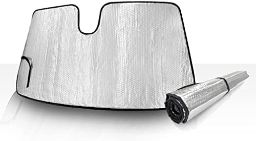 Custom fit Front Windshield Sunshade for Toyota Tundra - 2007 2008 2009 2010 2011 2012 2013 2014 2015 2016 2017 2018 2019 2020 2021, UV Rays Reflector Sunscreen Protector Accessories (Made in USA) by Auto+ProMaster