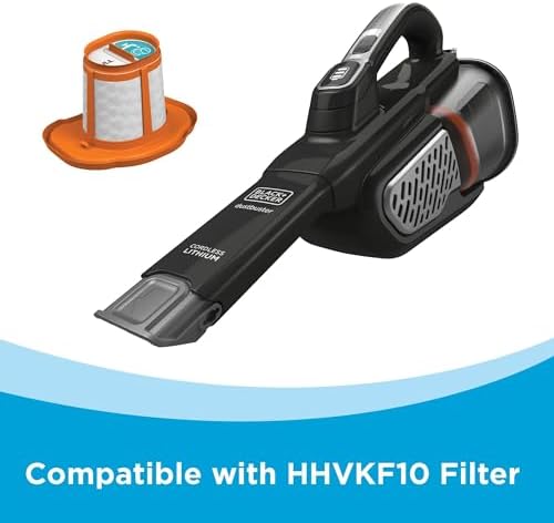 BLACK+DECKER dustbuster Portable Vacuum Cordless Handheld, Small Hand Vacuum Cleaner for Dorm Home and Car, Powerful 20V AdvancedClean+ (HHVK515J00FF) - Image 3
