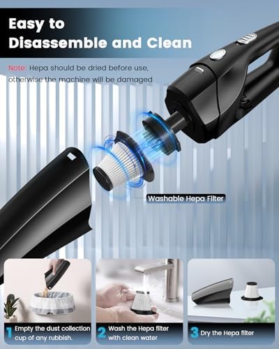 Handheld Vacuum Cordless, car Vacuum Portable Cordless - Image 6