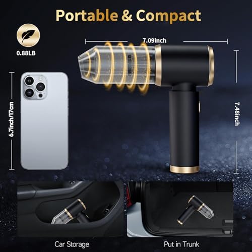 4 in 1 Cordless Handheld Car Vacuum, 15000PA Portable Mini Vacuum Cleaner - Image 6