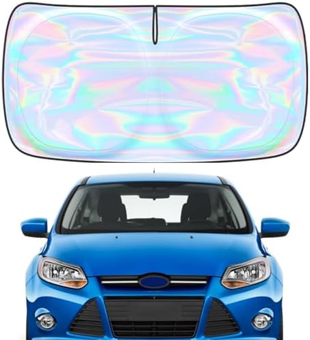 Windshield Sun Shade Cover for Ford Focus 2012-2018 - 4 Layers Sunshade Compatible with Ford Focus Foldable Front Window Sunshade Sun Visor Protector Block UV Rays Keep Your Car Cooler Car Accessories by Unknown