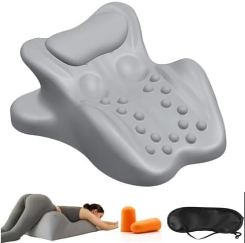 27 Degree Incline Memory Foam Wedge Pillow, Ergonomic Body Position Helper Cushion for Couples, Multi Purpose Bed Wedge for Reading Back Support and Leg Elevation,Gray by Unknown