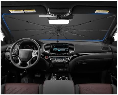 for Windshield Sunshade Umbrella for 2016-2026 Honda Ridgeline, Custom Fit Windshield Sun Protector Cover, 6-Layer Heat-Resistant Fabric, Ultra-Strong Fiberglass Frame (for 2016-2026 Ridgeline) by BSTW