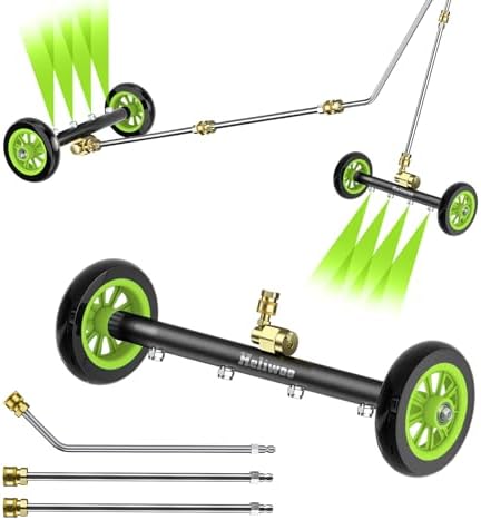 Undercarriage Pressure Washer Attachment 16 inch, Water Broom 4000 PSI by Heliwoo