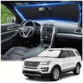 for Ford Explorer 2011-2019 Windshield Sun Shade Front Window Shade Custom Fit Explorer Accessories Sun Visor Foldable Shade Blocks UV Rays Summer Must Have Car Accessories by AuyNeas