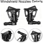 Front Windshield Washer Nozzle Kit fit for 2013-2019 Wrangler JK JKU, 2013-2017 Jeep Wrangler Replaces 68197414AB, 68164356AB, 68197414AA Wiper Washer Nozzle Spray Jet - Image 2