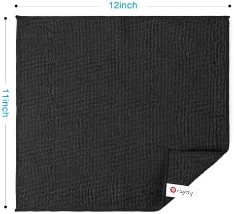 Orighty Microfiber Cleaning Cloth, Cleaning Rags, 12 Pack, 12x11 in, Black - Image 5