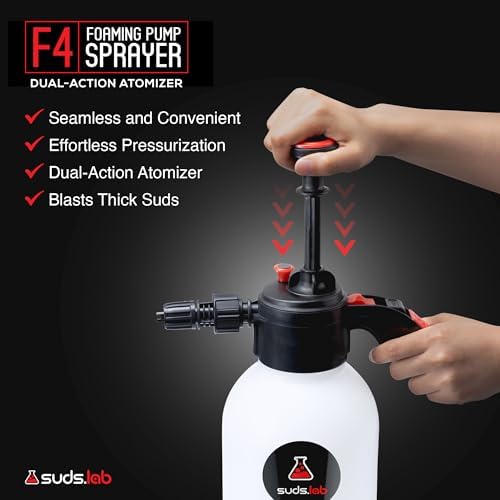 Suds Lab F4 Foaming Pump Sprayer, 70 oz. UV Resistant Canister, Ergonomic - Image 3