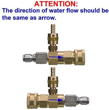 M MINGLE Adjustable Chemical Injector Kit for Pressure Washer, Soap Injector, 3/8 Inch Quick Connector - Image 2