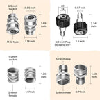 Twinkle Star Pressure Washer Adapter Set, Stainless Steel, 9 Sets - Image 5