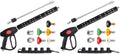 M MINGLE Replacement Pressure Washer Gun with Extension Wand, M22 15mm or M22 14mm Fitting, 5 Nozzle Tips, 40 Inch, 4000 PSI (Pack of 2) by MMINGLE